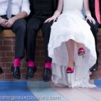 J'adore l'idée des chaussettes assorties aux chaussures de la mariée
