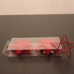 Etoiles rouges métalliques
Largeur : 10 cm
2 paquets de 12 pièces
CHF 5.- le paquet